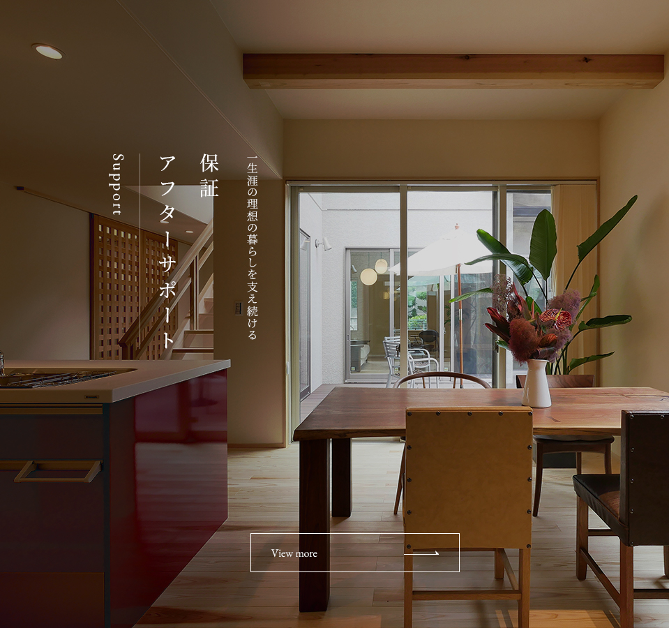 保証アフターサポート 一生涯の理想の暮らしを支え続ける
