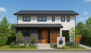 大阪 南部 2階建ての木の家