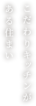 こだわりキッチンがある住まい