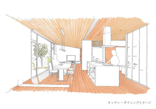 キッチン～ダイニングイメージ