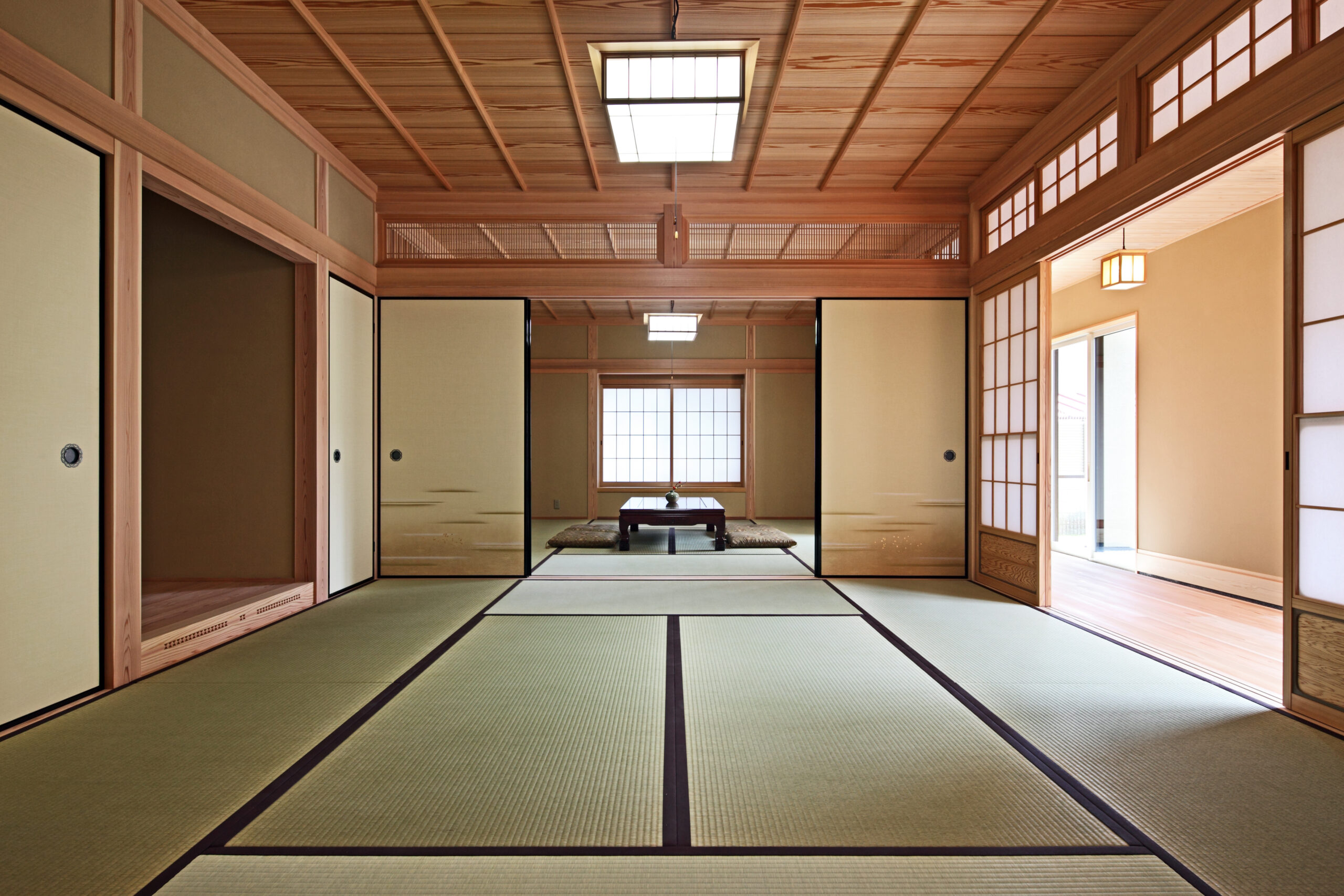 吉野杉で仕上げた、美しい木目に癒やされる空間演出