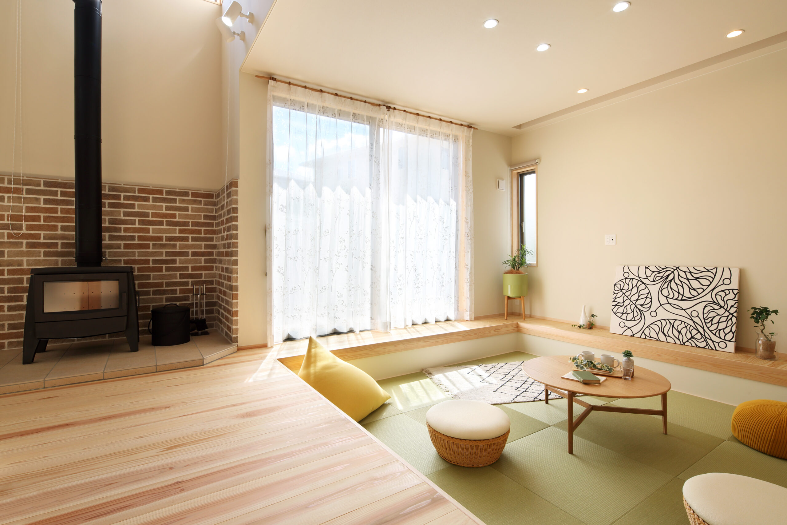 木の家イムラ薪ストーブがある家をご見学いただけます。